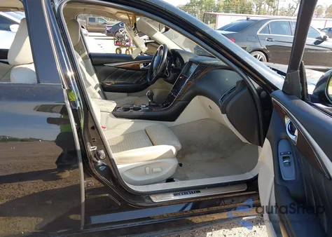 2015 Infiniti Q50 Hybrid Sport из США, поврежденный, VIN JN1AV7AP4FM790661